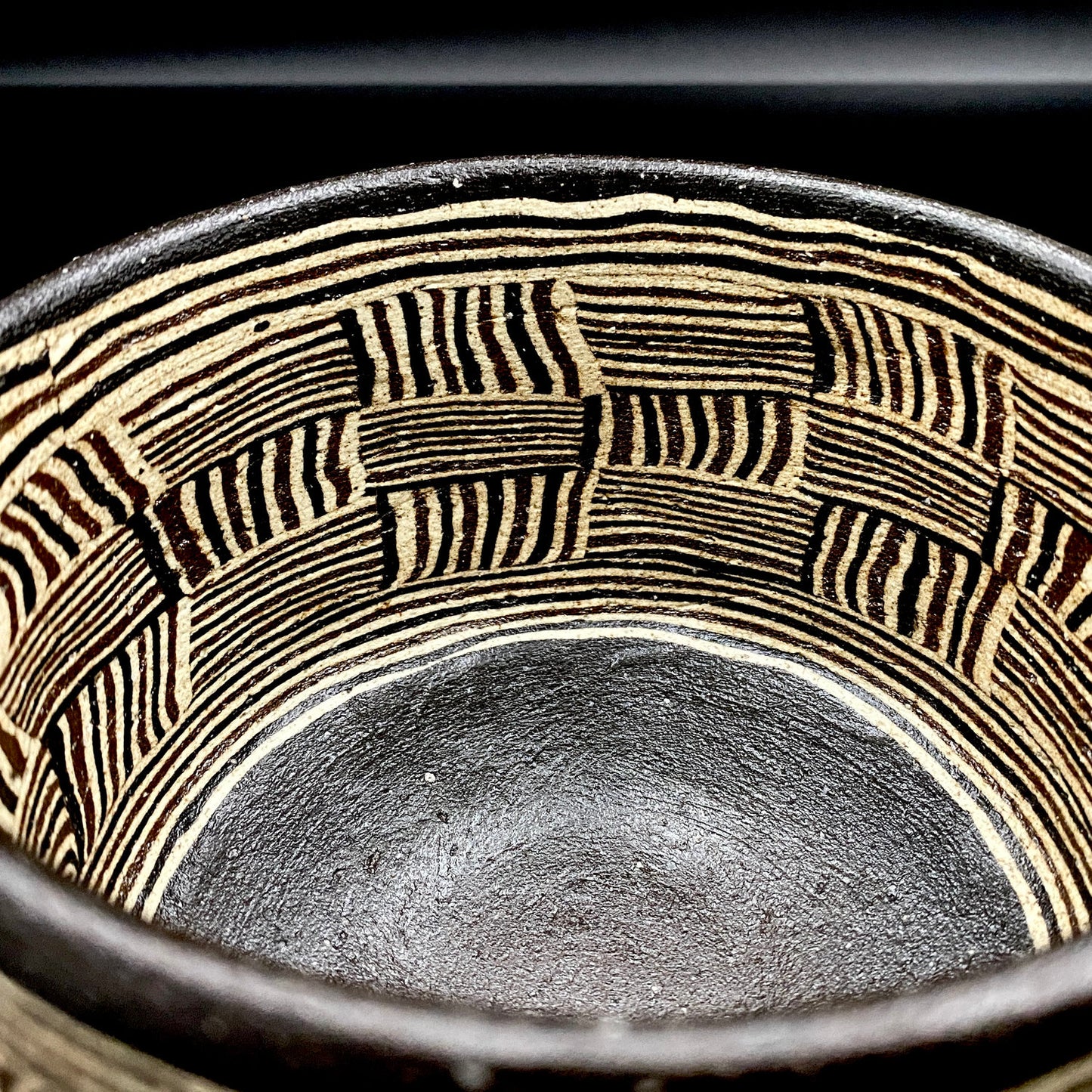 瀬戸市指定無形文化財保持者 初代 水野 双鶴 作 練込 茶盌 ロックグラス #262