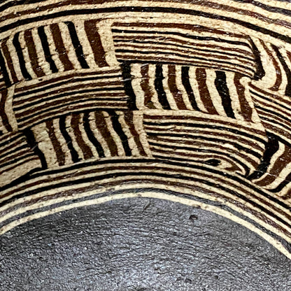 瀬戸市指定無形文化財保持者 初代 水野 双鶴 作 練込 茶盌 ロックグラス #262