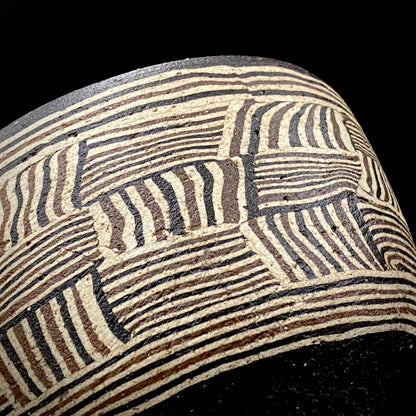 瀬戸市指定無形文化財保持者 初代 水野 双鶴 作 練込 茶盌 ロックグラス #262
