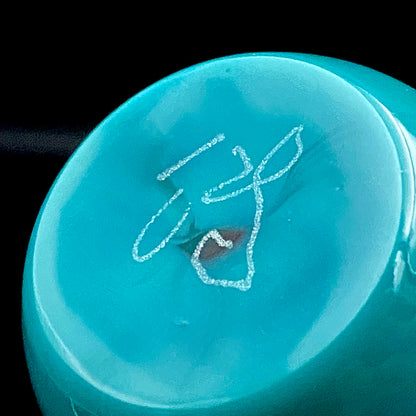 Permanent Collection Artist of the National Crafts Museum, etc., Denji Takeuchi, Hand-Blown Glass Sake Cup with Gold and Color Inclusions, Premium Shot Glass #259
