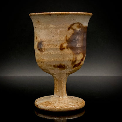 Hida Takayama Traditional Craft, Shibukusa Ryuzo VI, Koitozaka Irabo Glaze Horseback Riding Cup, Pedestal Cup, Shot Glass #266