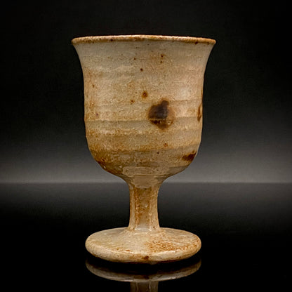 Hida Takayama Traditional Craft, Shibukusa Ryuzo VI, Koitozaka Irabo Glaze Horseback Riding Cup, Pedestal Cup, Shot Glass #266