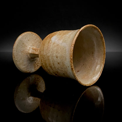 Hida Takayama Traditional Craft, Shibukusa Ryuzo VI, Koitozaka Irabo Glaze Horseback Riding Cup, Pedestal Cup, Shot Glass #266