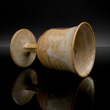 Hida Takayama Traditional Craft, Shibukusa Ryuzo VI, Koitozaka Irabo Glaze Horseback Riding Cup, Pedestal Cup, Shot Glass #266