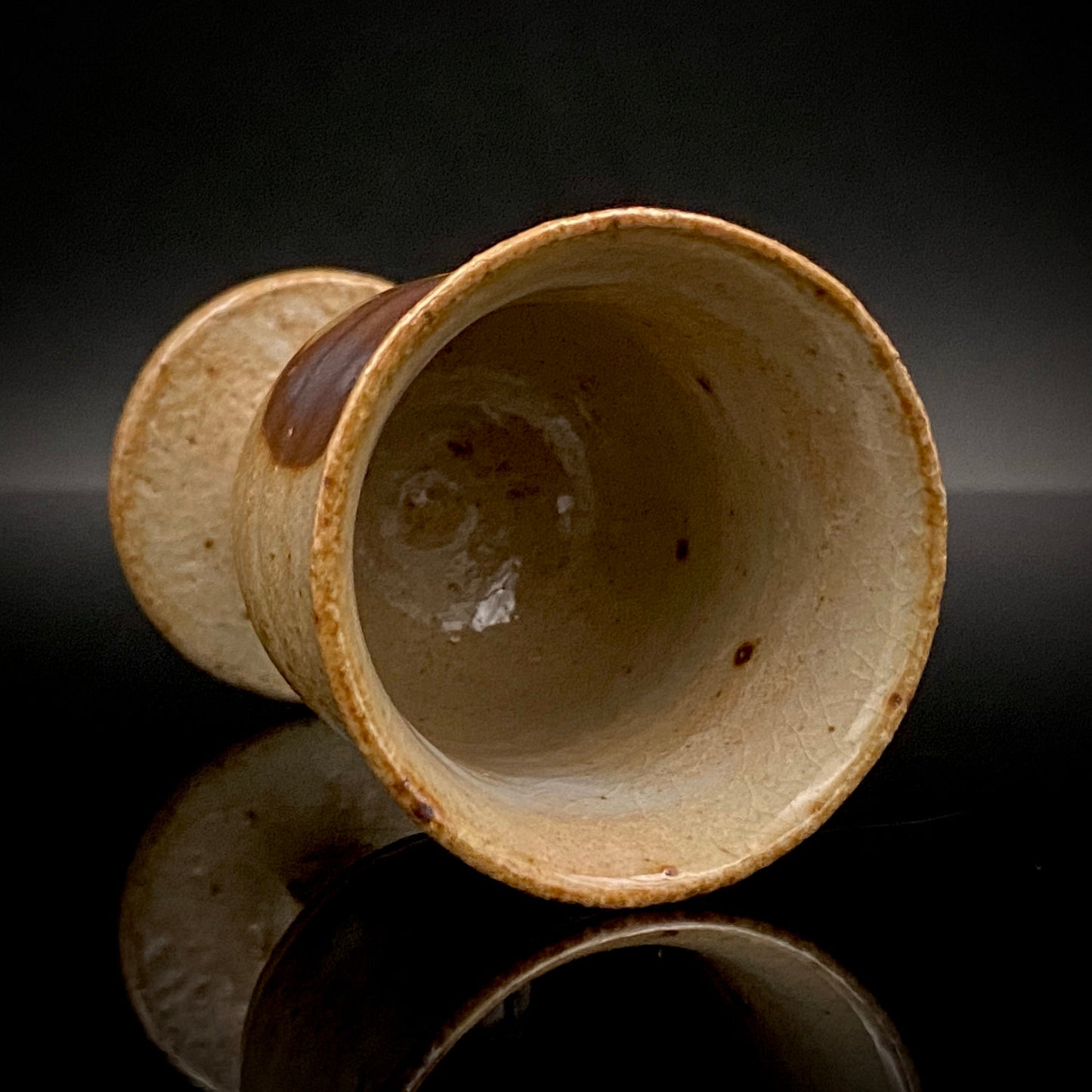 Hida Takayama Traditional Craft, Shibukusa Ryuzo VI, Koitozaka Irabo Glaze Horseback Riding Cup, Pedestal Cup, Shot Glass #266