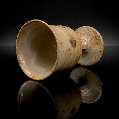 Hida Takayama Traditional Craft, Shibukusa Ryuzo VI, Koitozaka Irabo Glaze Horseback Riding Cup, Pedestal Cup, Shot Glass #266