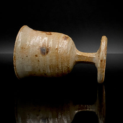 Hida Takayama Traditional Craft, Shibukusa Ryuzo VI, Koitozaka Irabo Glaze Horseback Riding Cup, Pedestal Cup, Shot Glass #266