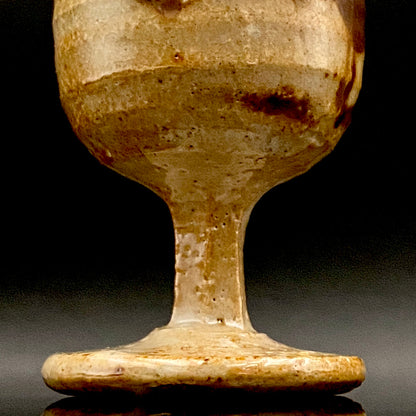 Hida Takayama Traditional Craft, Shibukusa Ryuzo VI, Koitozaka Irabo Glaze Horseback Riding Cup, Pedestal Cup, Shot Glass #266