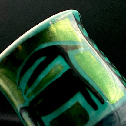 Saichi Matsumoto's Kutani Ware Sake Cup/Shot Glass a product of a recipient of the Japan Fine Arts Exhibition Special Selection and Intangible Cultural Property of Ishikawa Prefecture #241 