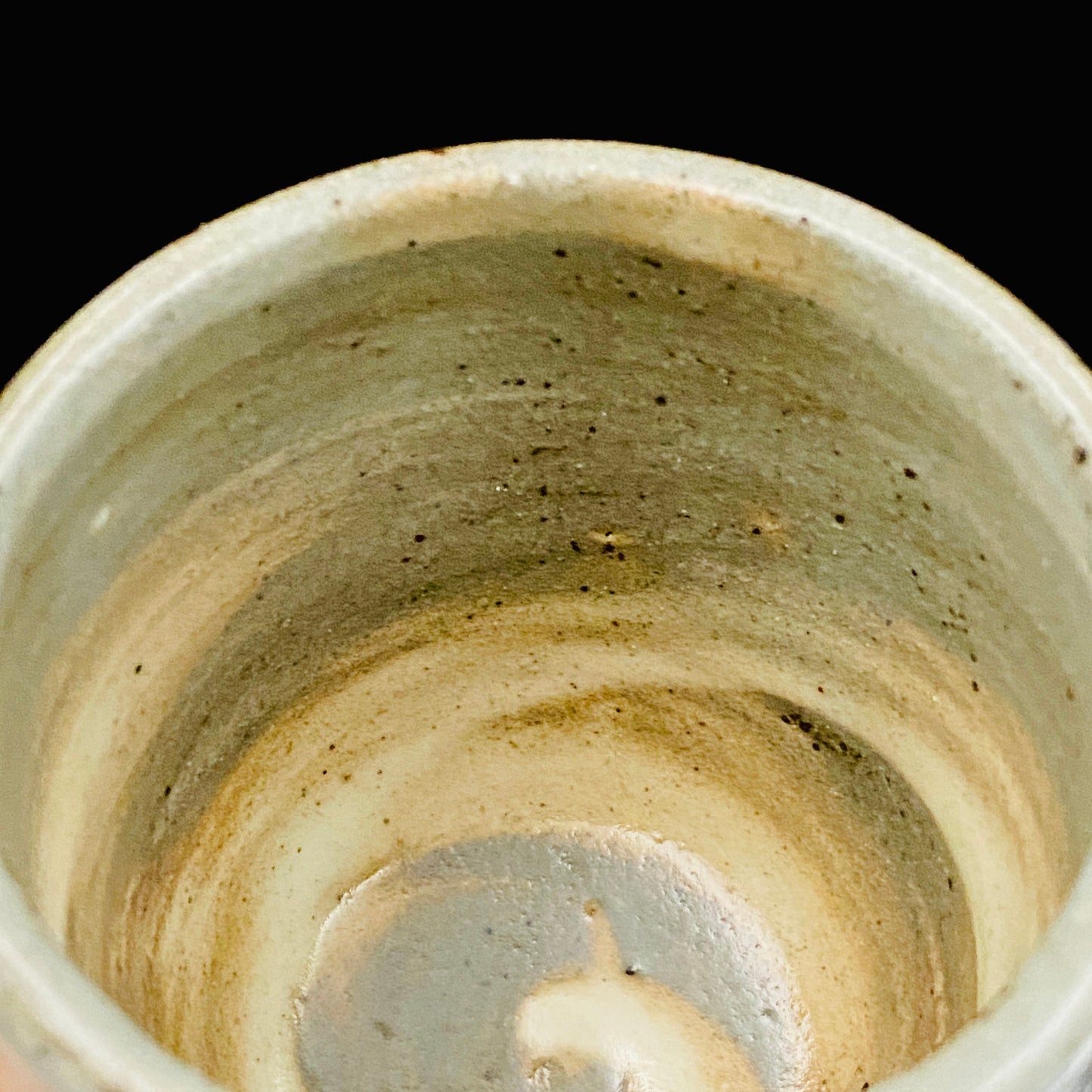 Kokugakai Member and Nojima Prize Winner Ken Matsuzaki, White-slip Red-painted Windowed Floral Sake Cup, Japanese Kogei, Ceramic Rock Cup #269