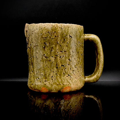 Winner of the Gold Prizes at the Prague and Vallauris International Ceramics Exhibitions, Founder of Sodeisha, Osamu Suzuki, "Return to Primitive Art," Bakushu-nomi Beer Mug Rock Glass with Yodo Gallery Ceramic History #271