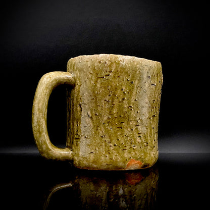 Winner of the Gold Prizes at the Prague and Vallauris International Ceramics Exhibitions, Founder of Sodeisha, Osamu Suzuki, "Return to Primitive Art," Bakushu-nomi Beer Mug Rock Glass with Yodo Gallery Ceramic History #271