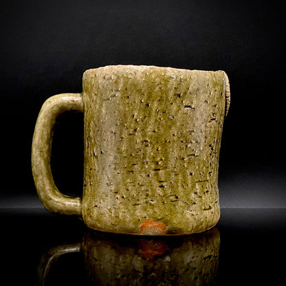 Winner of the Gold Prizes at the Prague and Vallauris International Ceramics Exhibitions, Founder of Sodeisha, Osamu Suzuki, "Return to Primitive Art," Bakushu-nomi Beer Mug Rock Glass with Yodo Gallery Ceramic History #271