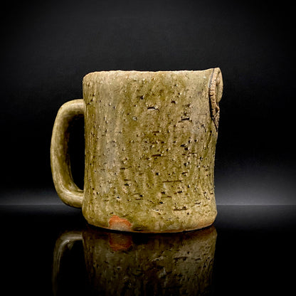 Winner of the Gold Prizes at the Prague and Vallauris International Ceramics Exhibitions, Founder of Sodeisha, Osamu Suzuki, "Return to Primitive Art," Bakushu-nomi Beer Mug Rock Glass with Yodo Gallery Ceramic History #271