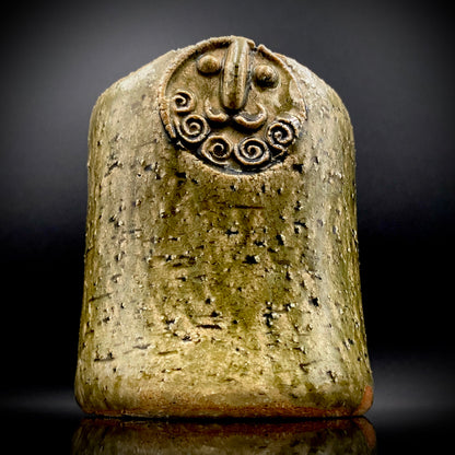 Winner of the Gold Prizes at the Prague and Vallauris International Ceramics Exhibitions, Founder of Sodeisha, Osamu Suzuki, "Return to Primitive Art," Bakushu-nomi Beer Mug Rock Glass with Yodo Gallery Ceramic History #271