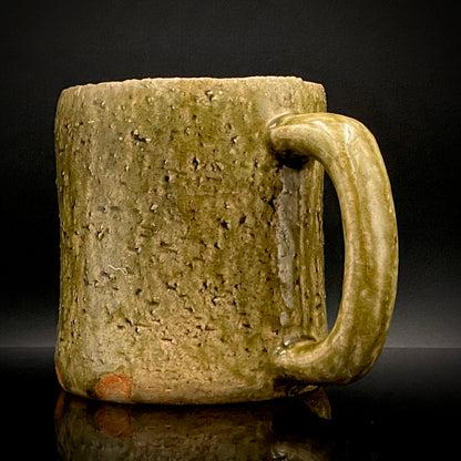 Winner of the Gold Prizes at the Prague and Vallauris International Ceramics Exhibitions, Founder of Sodeisha, Osamu Suzuki, "Return to Primitive Art," Bakushu-nomi Beer Mug Rock Glass with Yodo Gallery Ceramic History #271