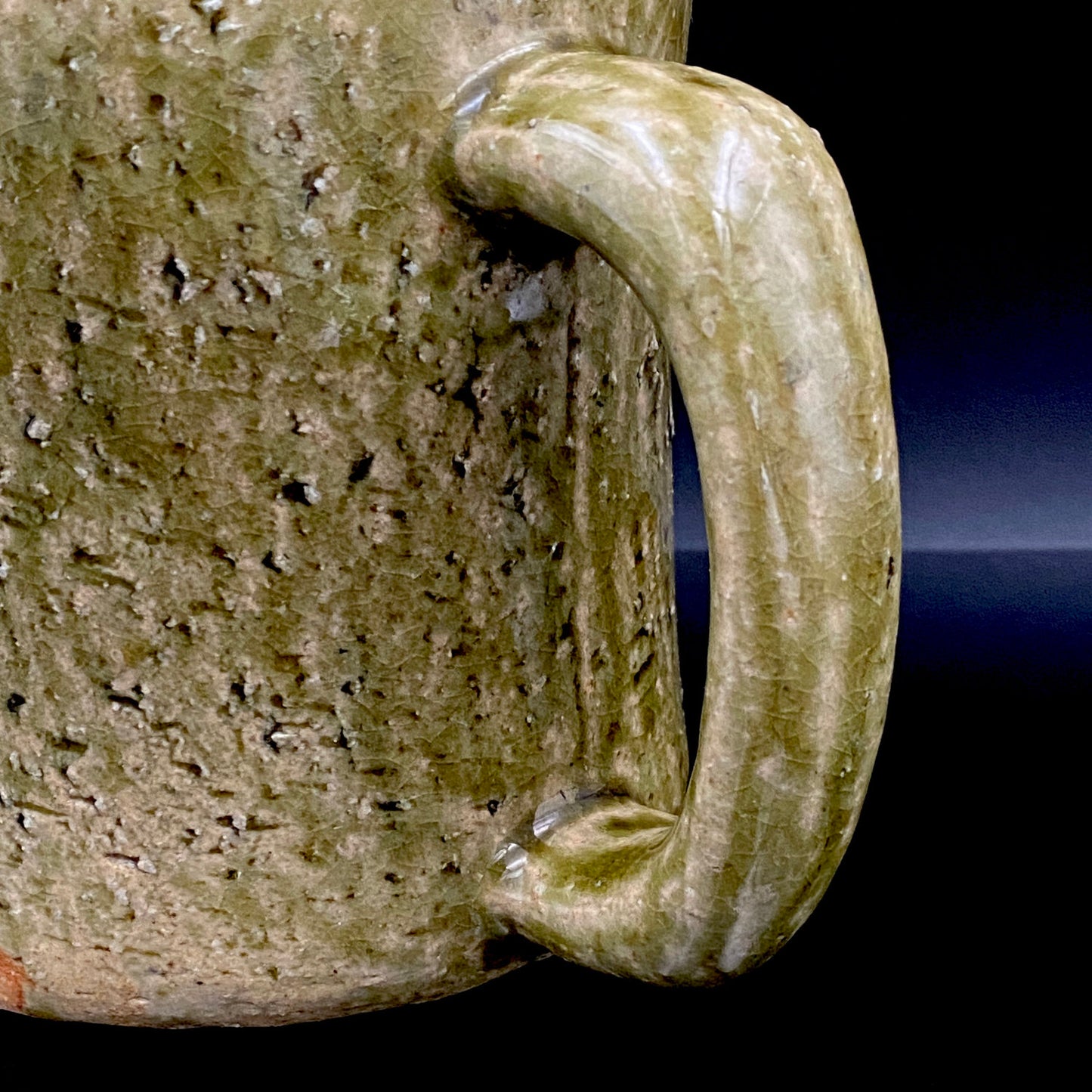 Winner of the Gold Prizes at the Prague and Vallauris International Ceramics Exhibitions, Founder of Sodeisha, Osamu Suzuki, "Return to Primitive Art," Bakushu-nomi Beer Mug Rock Glass with Yodo Gallery Ceramic History #271