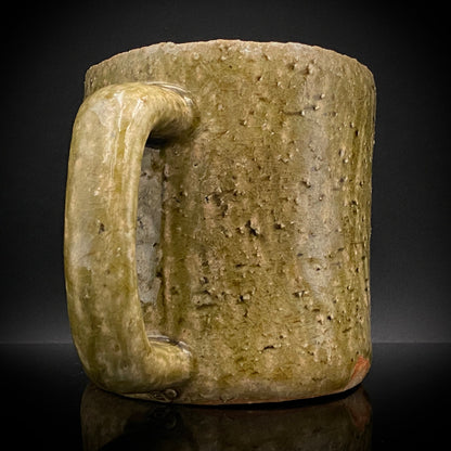 Winner of the Gold Prizes at the Prague and Vallauris International Ceramics Exhibitions, Founder of Sodeisha, Osamu Suzuki, "Return to Primitive Art," Bakushu-nomi Beer Mug Rock Glass with Yodo Gallery Ceramic History #271