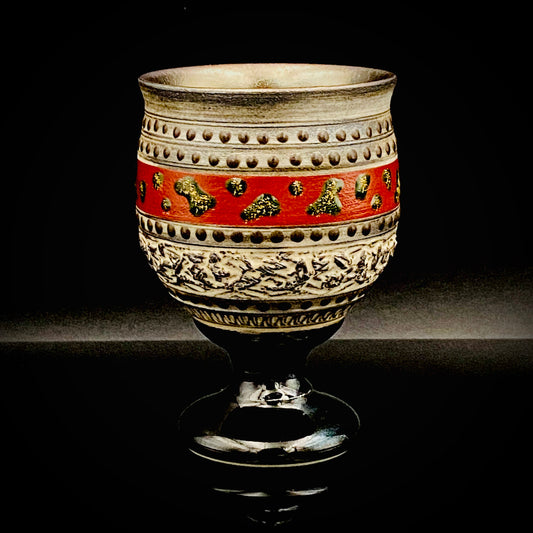 Suntory Museum of Art Award Exhibition Finalist, Hiroyuki Kitagawa, Yakishime Stamped Pattern Bajouhai, Ceramic Tasting Cup #274
