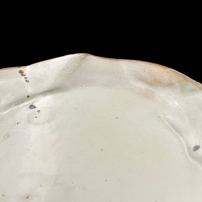 Recipient of the Kyoto Prefecture Order of Cultural Merit, Sodeisha Co-Founder Hikaru Yamada, Kohiki Iron-Painted Dotted Line Pattern Coffee Cup and Saucer, A White Sake Vessel Where the Amber Color of Whiskey Beautifully Reflects #279