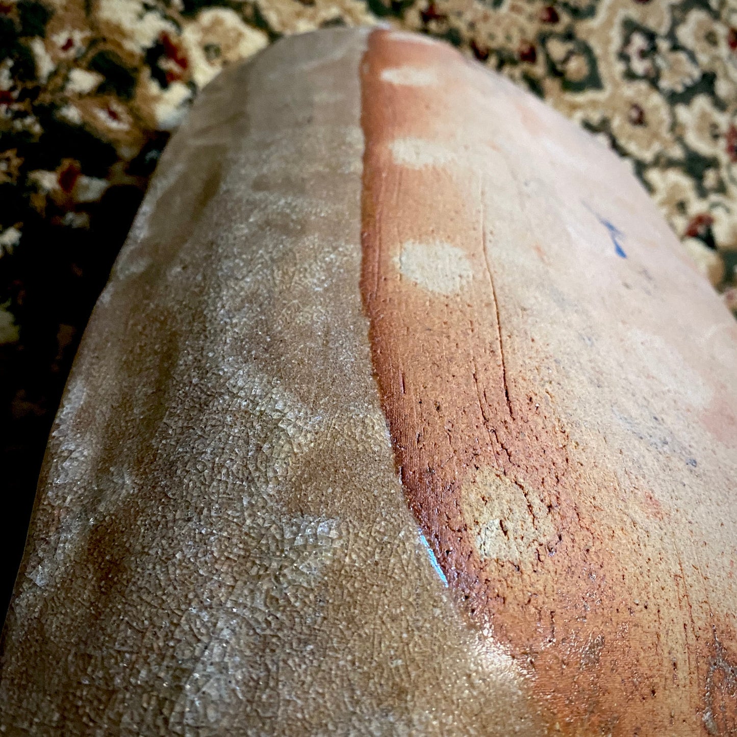 文部大臣賞受賞 ボストン美術館永久収蔵作家 叶 光夫 代表作 玻璃釉墨焼 花器 花鉢 大皿 #290