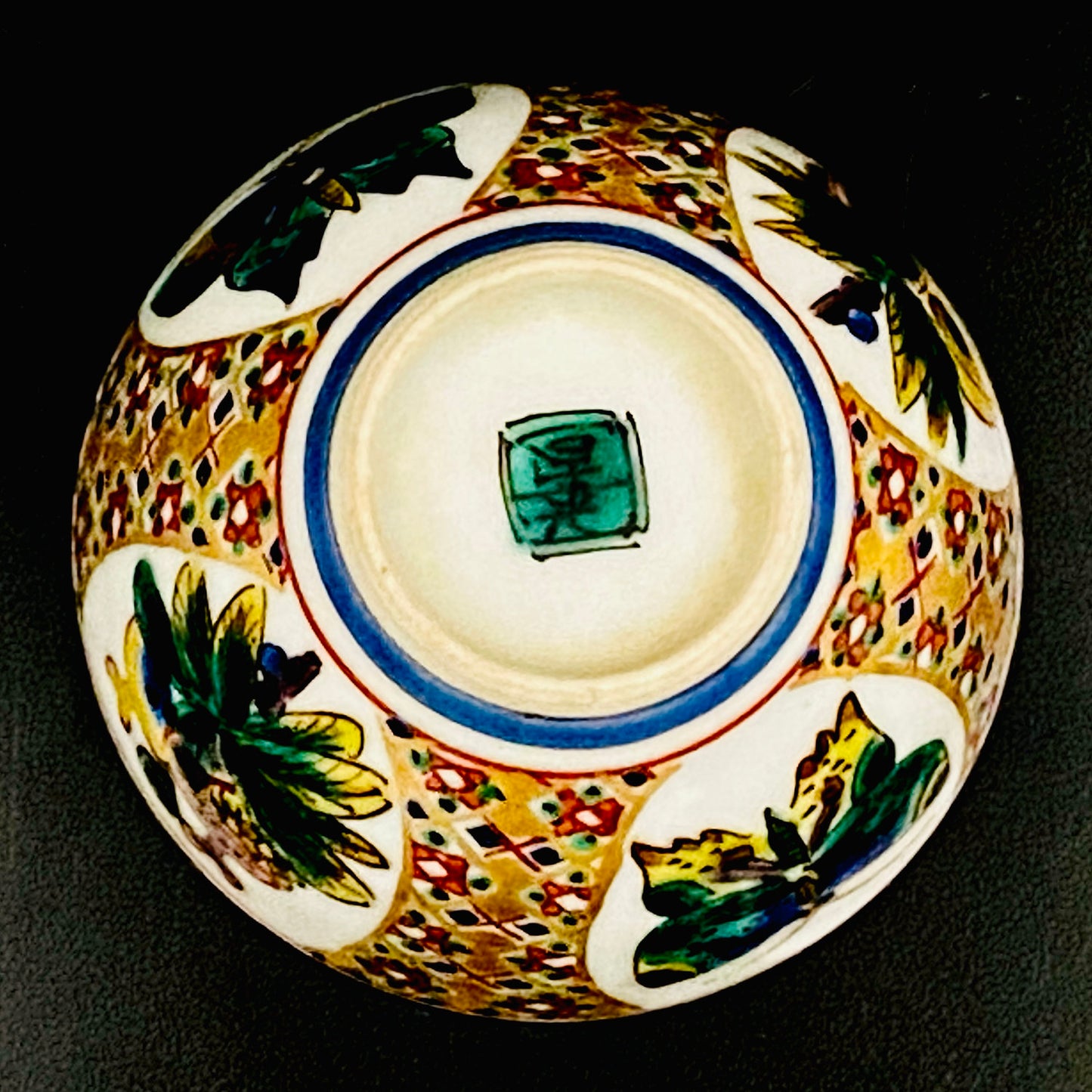 Nitten Special Selection and Hokuka Award Winner, Nitten Councillor, Seiko Kitade - Iroe Kinsai Kachomon Sake Cup - Contemporary Kutani Ware's Pinnacle of Saidei Iroe Craft - One of a Kind #234