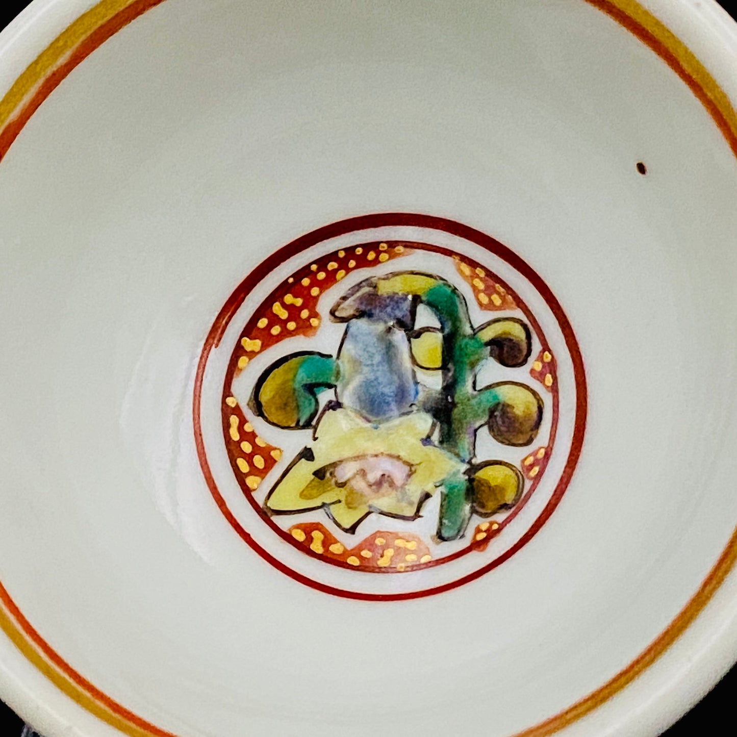 Nitten Special Selection and Hokuka Award Winner, Nitten Councillor, Seiko Kitade - Iroe Kinsai Kachomon Sake Cup - Contemporary Kutani Ware's Pinnacle of Saidei Iroe Craft - One of a Kind #234