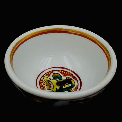 Nitten Special Selection and Hokuka Award Winner, Nitten Councillor, Seiko Kitade - Iroe Kinsai Kachomon Sake Cup - Contemporary Kutani Ware's Pinnacle of Saidei Iroe Craft - One of a Kind #234