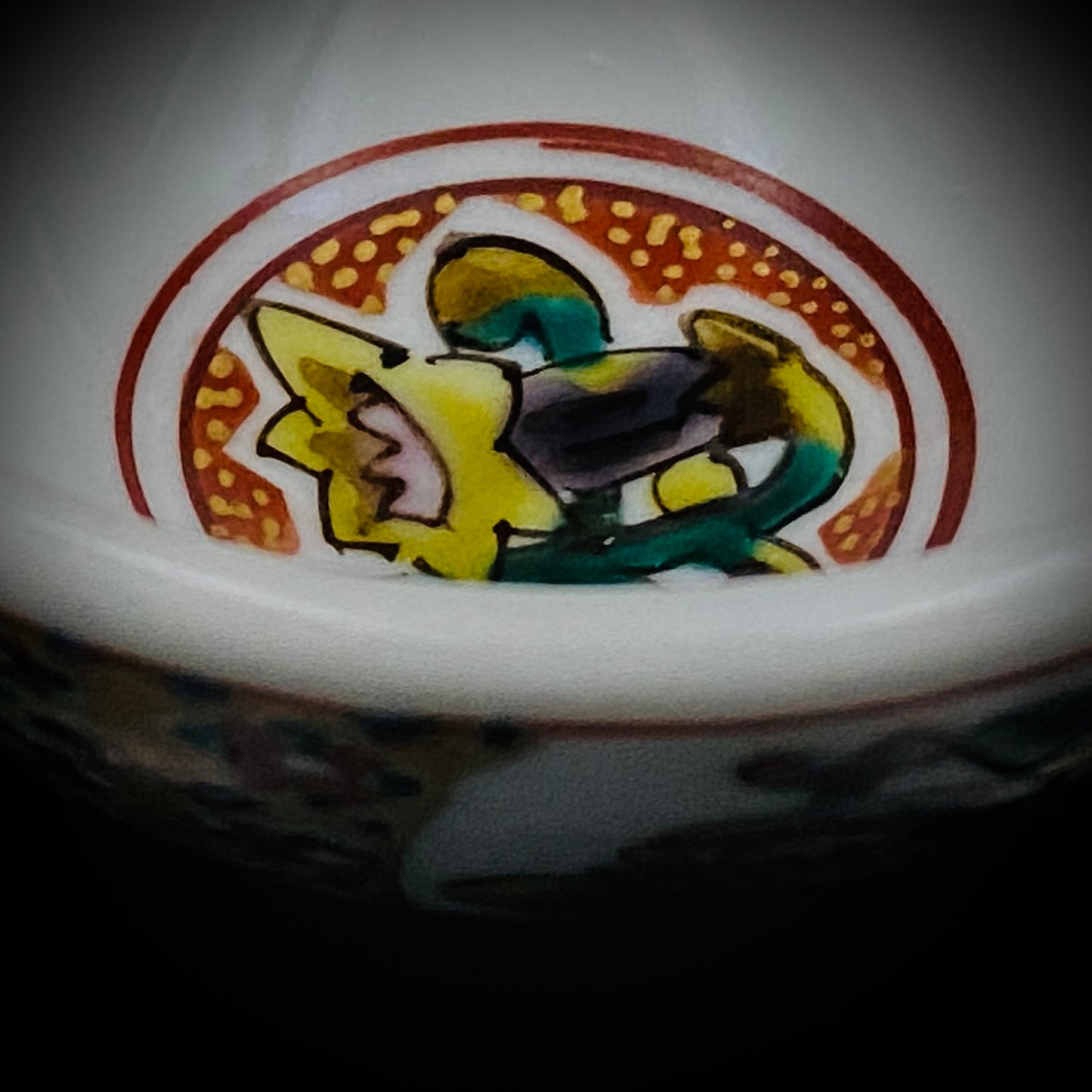 Nitten Special Selection and Hokuka Award Winner, Nitten Councillor, Seiko Kitade - Iroe Kinsai Kachomon Sake Cup - Contemporary Kutani Ware's Pinnacle of Saidei Iroe Craft - One of a Kind #234