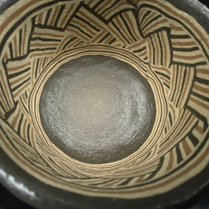 濑户市指定无形文化财产传承人 初代 水野双鹤 (Mizuno Sokaku) 作品 练込茶盌 洛克杯 #262