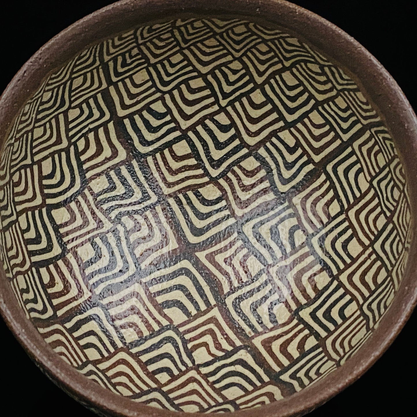 日本美展评议员 日本现代工艺美术家协会副理事长 加藤 釥（Kato Sho）作品 现代工艺最高峰作品 泥彩加饰 线刻镶嵌 茶碗 威士忌杯 #306