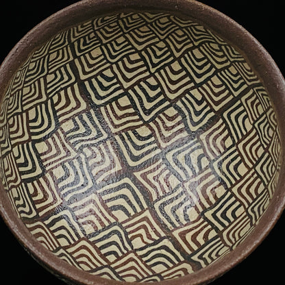 日本美展评议员 日本现代工艺美术家协会副理事长 加藤 釥（Kato Sho）作品 现代工艺最高峰作品 泥彩加饰 线刻镶嵌 茶碗 威士忌杯 #306