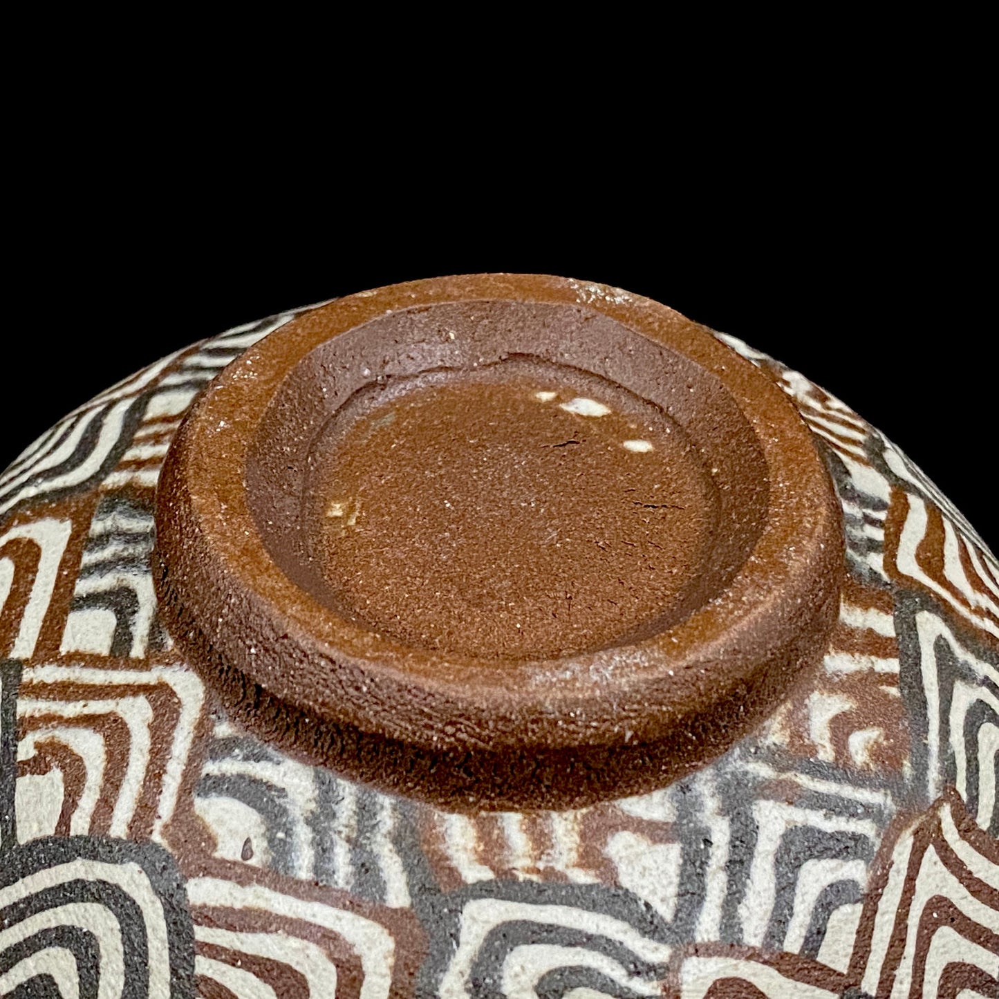日本美展评议员 日本现代工艺美术家协会副理事长 加藤 釥（Kato Sho）作品 现代工艺最高峰作品 泥彩加饰 线刻镶嵌 茶碗 威士忌杯 #306