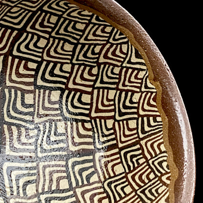 日本美展评议员 日本现代工艺美术家协会副理事长 加藤 釥（Kato Sho）作品 现代工艺最高峰作品 泥彩加饰 线刻镶嵌 茶碗 威士忌杯 #306