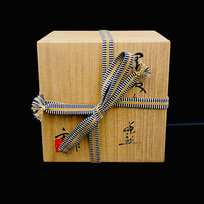 日本美展评议员 日本现代工艺美术家协会副理事长 加藤 釥（Kato Sho）作品 现代工艺最高峰作品 泥彩加饰 线刻镶嵌 茶碗 威士忌杯 #306