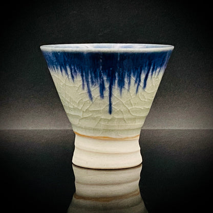 加藤 良高 作 幸巳（さきみ）の盃 雨降り文 陶器グラス ショットグラス #13