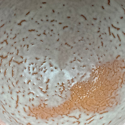 Purchased by Former Prime Ministers of Japan: Master Isshin Morishima, Hagi Ware Katamigawari Tea Bowl with Loquat-Toned Base and Shirahagi Glaze, Whisky Rock Glass-Style Sake Vessel #300