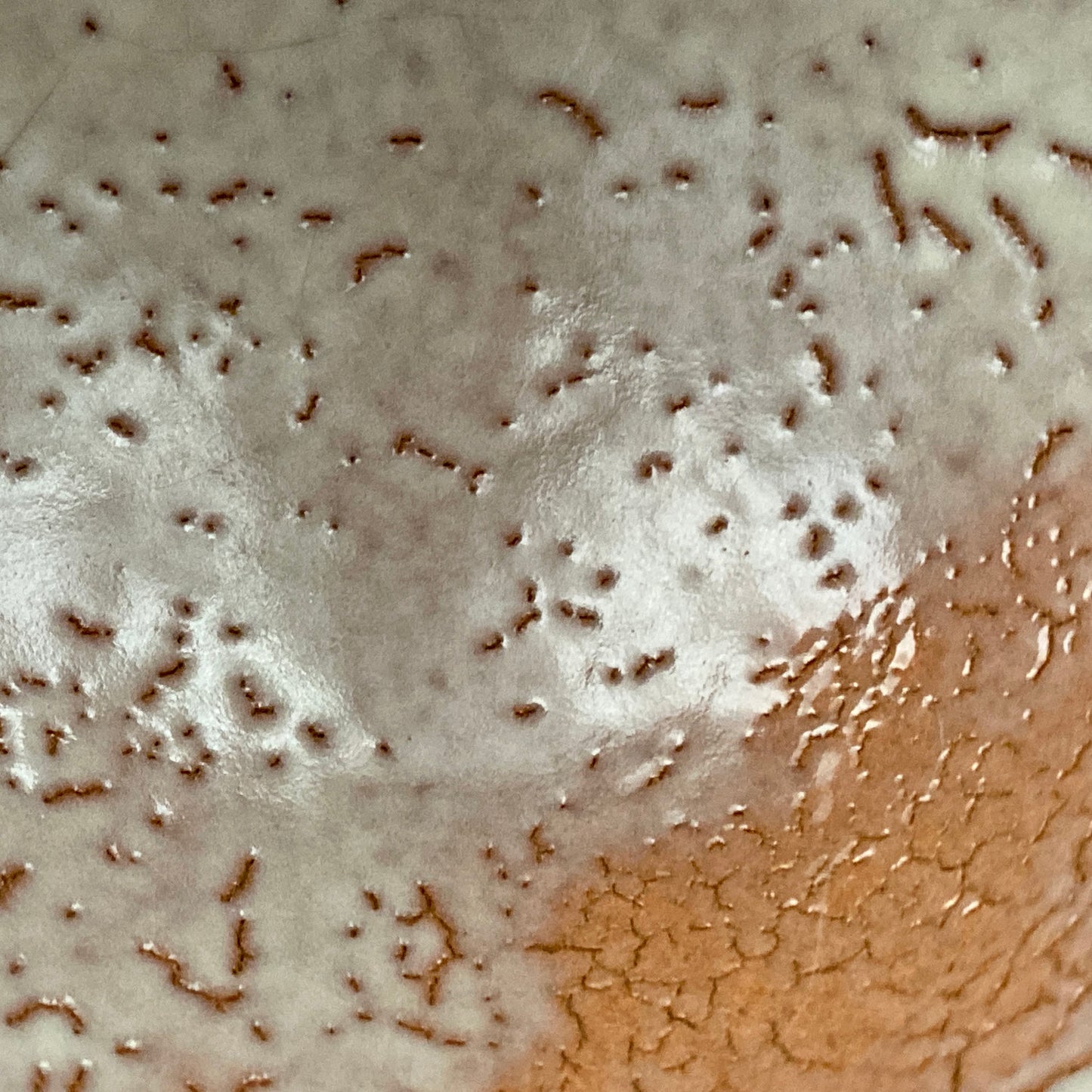 Purchased by Former Prime Ministers of Japan: Master Isshin Morishima, Hagi Ware Katamigawari Tea Bowl with Loquat-Toned Base and Shirahagi Glaze, Whisky Rock Glass-Style Sake Vessel #300