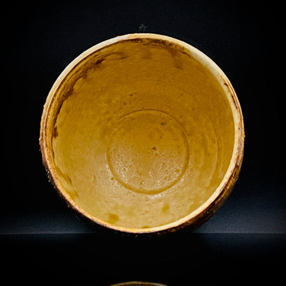 Prize Winner of the Minister of Education Award, Artist Permanently Collected in the Museum of Fine Arts, Boston - Mitsuo Kano: Iron-painted Hakeme Cylindrical Teabowl / Rock Glass #307