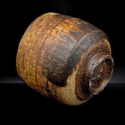 Prize Winner of the Minister of Education Award, Artist Permanently Collected in the Museum of Fine Arts, Boston - Mitsuo Kano: Iron-painted Hakeme Cylindrical Teabowl / Rock Glass #307