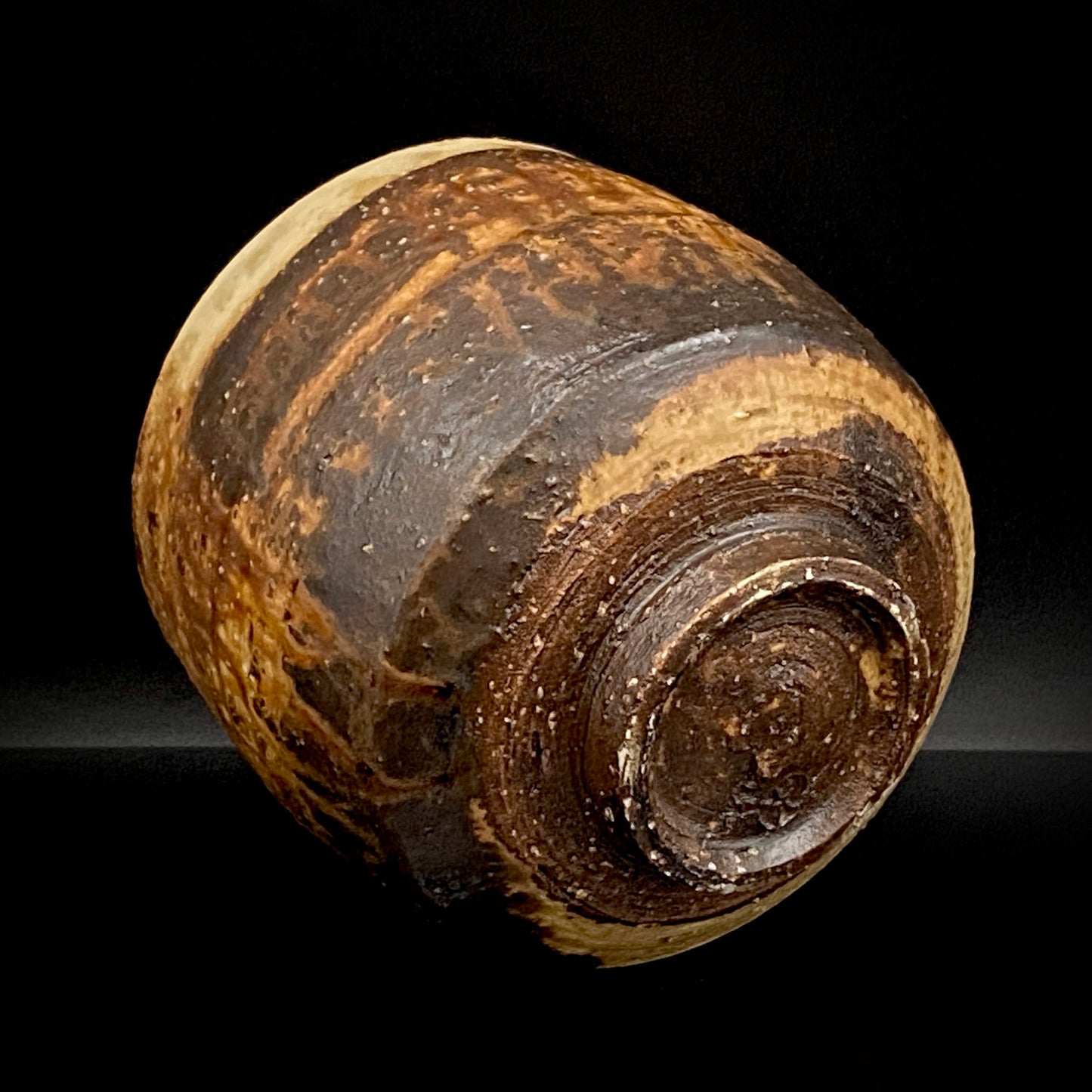 Prize Winner of the Minister of Education Award, Artist Permanently Collected in the Museum of Fine Arts, Boston - Mitsuo Kano: Iron-painted Hakeme Cylindrical Teabowl / Rock Glass #307