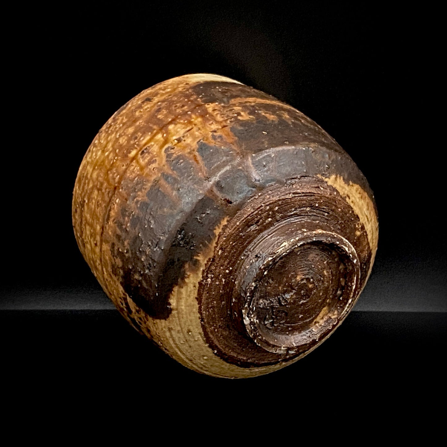 Prize Winner of the Minister of Education Award, Artist Permanently Collected in the Museum of Fine Arts, Boston - Mitsuo Kano: Iron-painted Hakeme Cylindrical Teabowl / Rock Glass #307