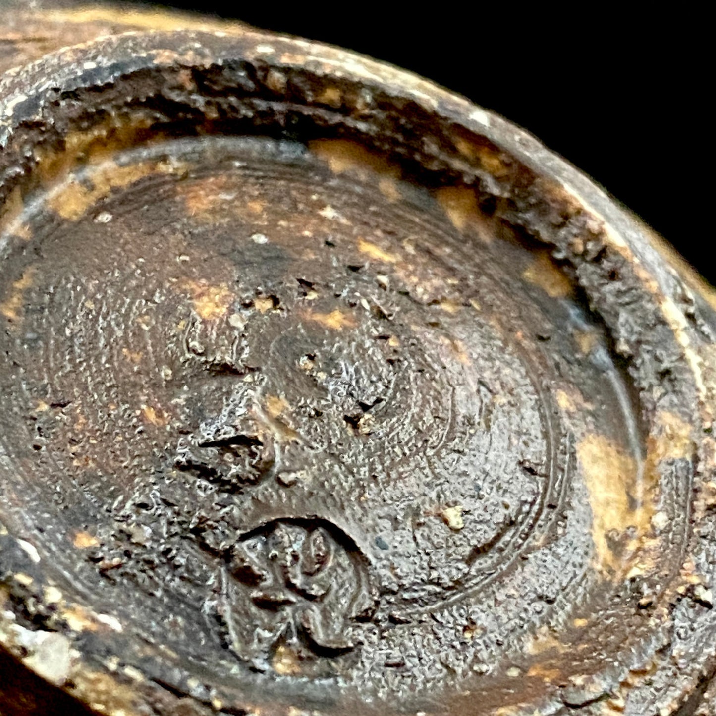 Prize Winner of the Minister of Education Award, Artist Permanently Collected in the Museum of Fine Arts, Boston - Mitsuo Kano: Iron-painted Hakeme Cylindrical Teabowl / Rock Glass #307