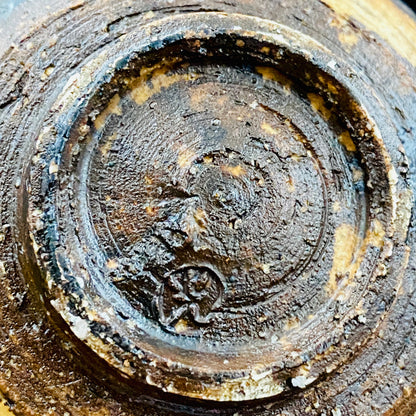 Prize Winner of the Minister of Education Award, Artist Permanently Collected in the Museum of Fine Arts, Boston - Mitsuo Kano: Iron-painted Hakeme Cylindrical Teabowl / Rock Glass #307