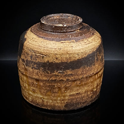 Prize Winner of the Minister of Education Award, Artist Permanently Collected in the Museum of Fine Arts, Boston - Mitsuo Kano: Iron-painted Hakeme Cylindrical Teabowl / Rock Glass #307