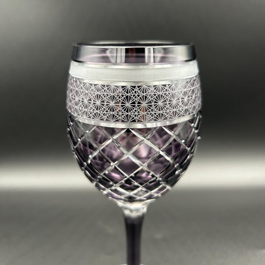 熊倉 隆一 作 華硝流 工芸硝子 江戸切子 ワイングラス #22